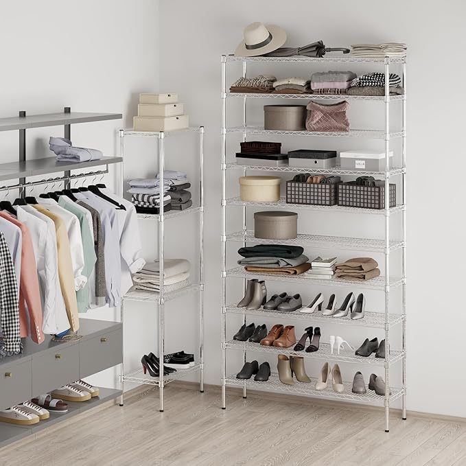 Regal Altair 14" Deep x 48" Wide x 96" Height Wire Shelving Kit | 10-Tier | NSF - Image 4