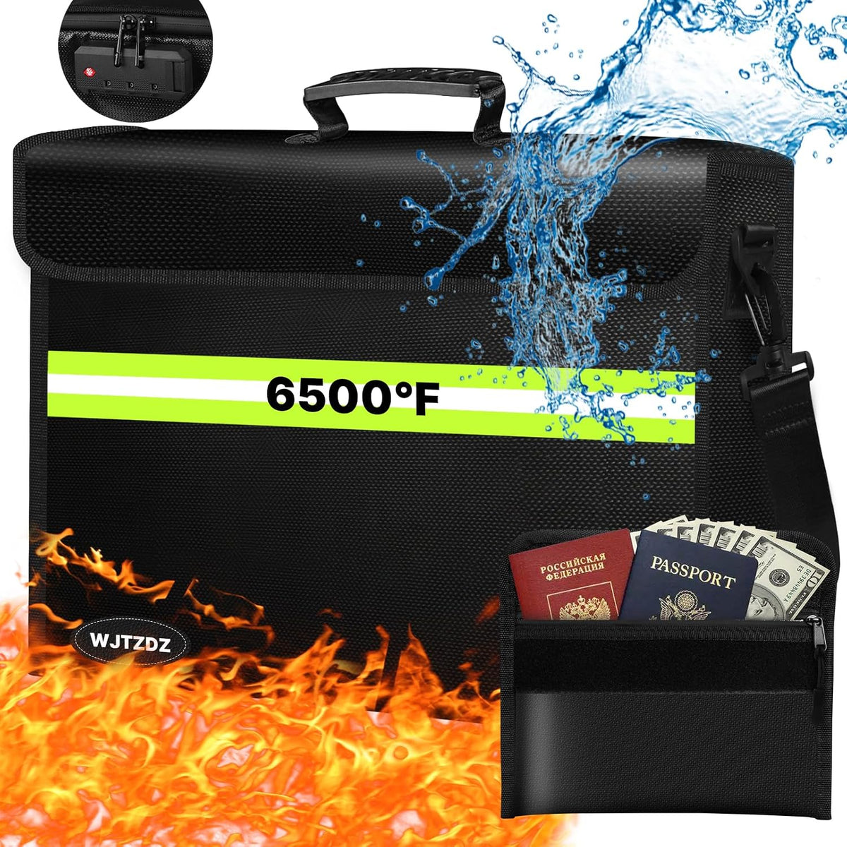 6500°F Fireproof Document Bag