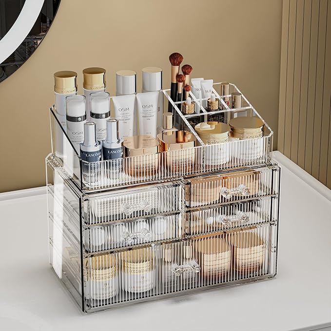 ZHIAI Stackable Organizer, Acrylic Cosmetic Organizer - Image 2