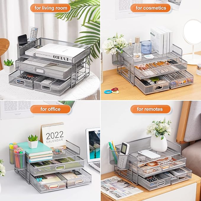 Marbrasse 3 Tier Mesh Desk Organizer - Image 6