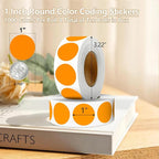 Orange 1 Inch Round Color Coding Dot Labels, 10 Rolls 10000 Dot Stickers in - Image 2