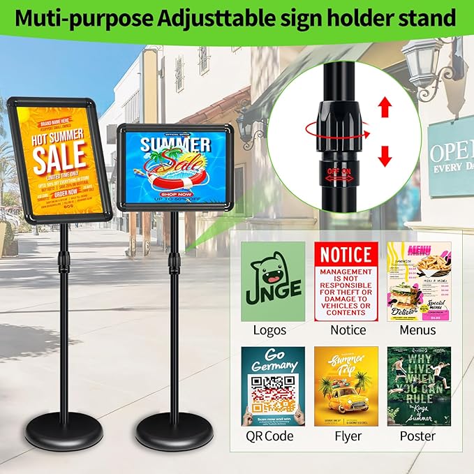 INNOVSIGN 6Pack Adjustable Pedestal Sign Holder - Image 2