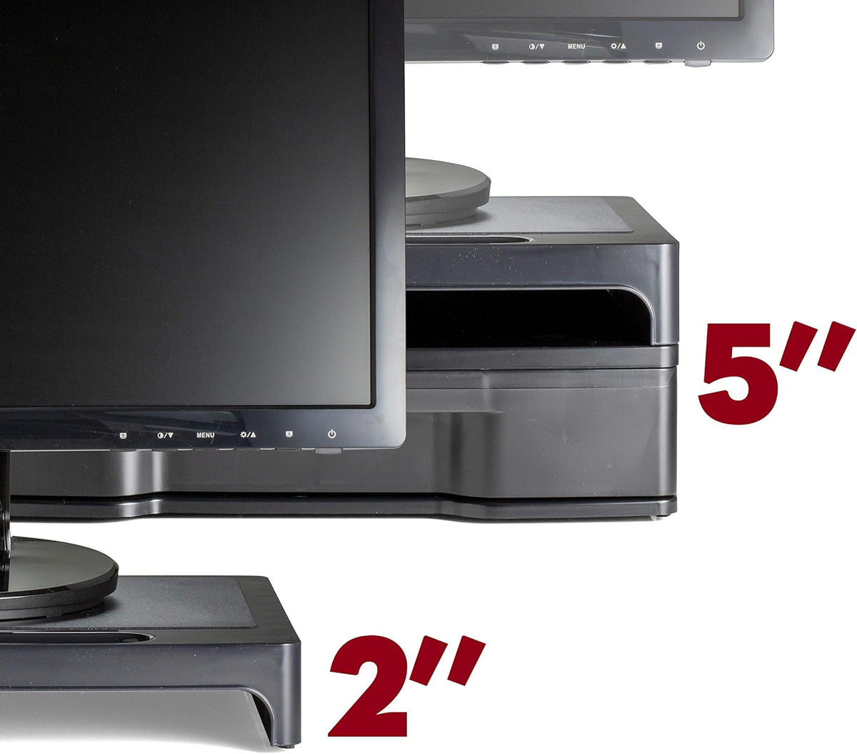 Officemate 2200 Series Monitor Stand with Security Drawer - Executive Monitor...