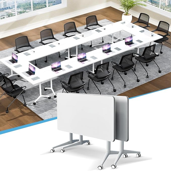 Conference Table, 55.1''Folding Conference Room Table by Unknown