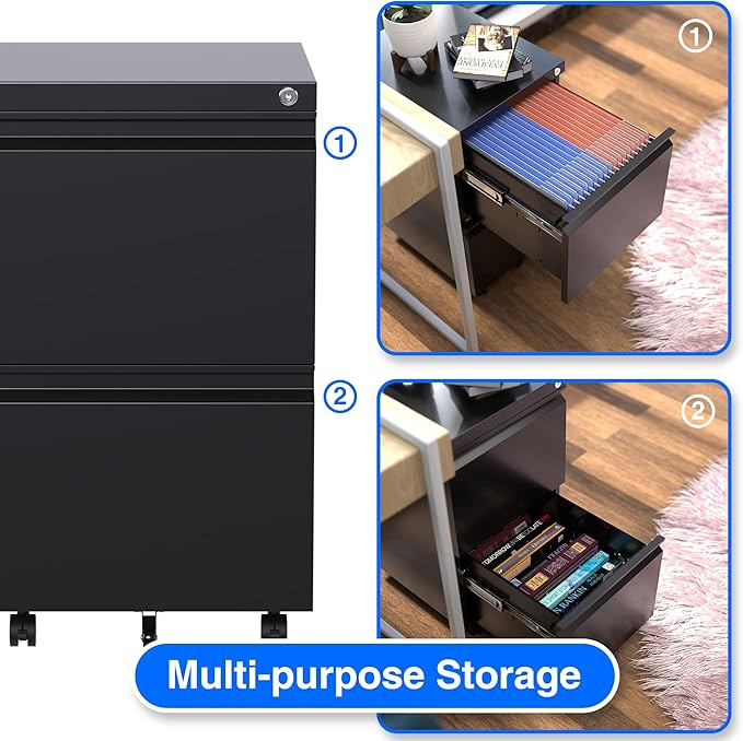 METAN 2 Drawer File Cabinet - Image 4