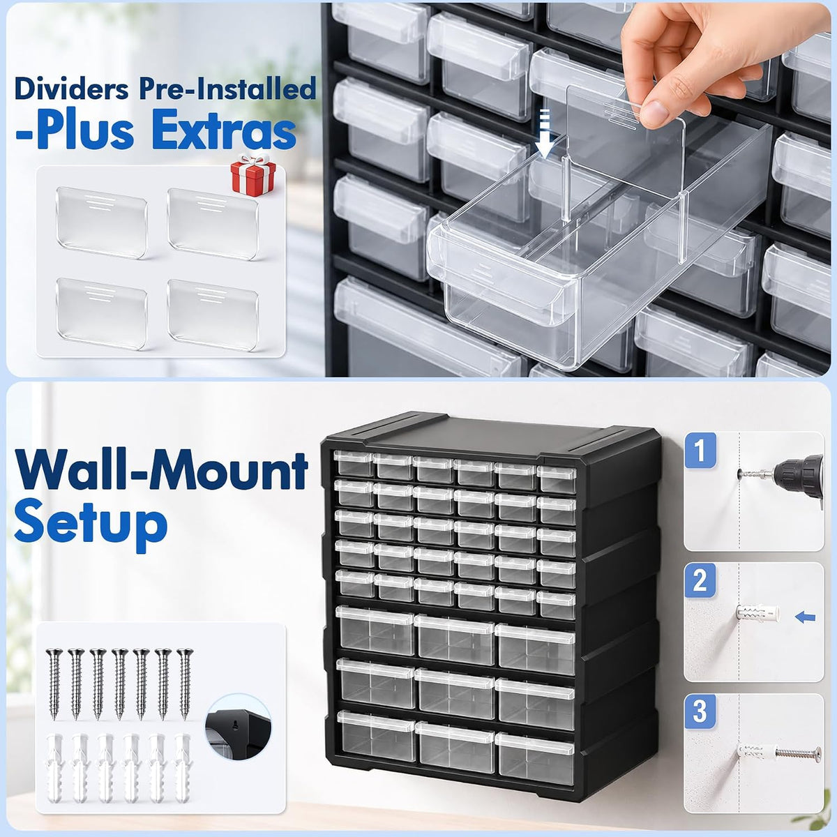 drawer organizer craft organizers and storage with dividers showing dimensions