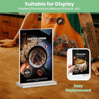 Acrylic Sign Holder 4x6, 21 Pack Clear Table Menu Vertical Double Sided Display - Image 8