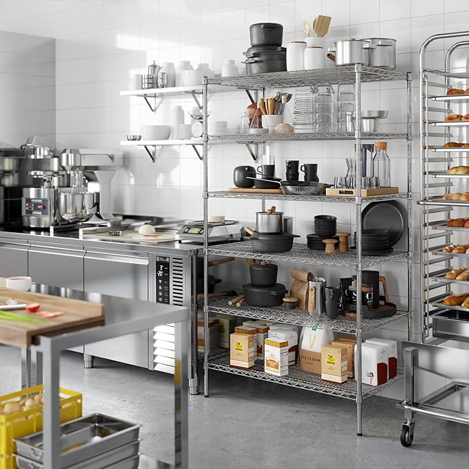 Regal Altair 24" Deep x 42" Wide x 74" Height Wire Shelving Kit | 6-Tier | NSF - Image 5