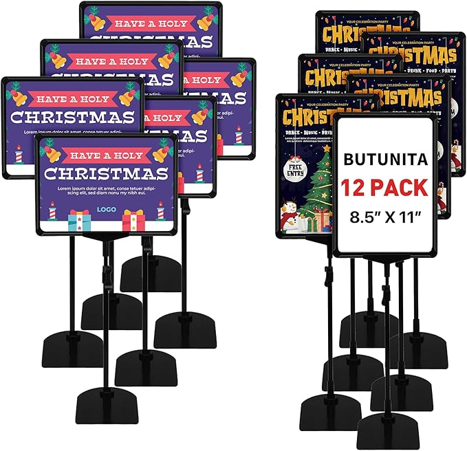 Sign Holder, BUTUNITA Adjustable Sign holder stand 8.5 x 11 Inch by BUTUNITA