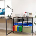 EasyPAG Rolling File Cart with 24 Slot Mail Organizer, Under Desk Storage with - Image 2