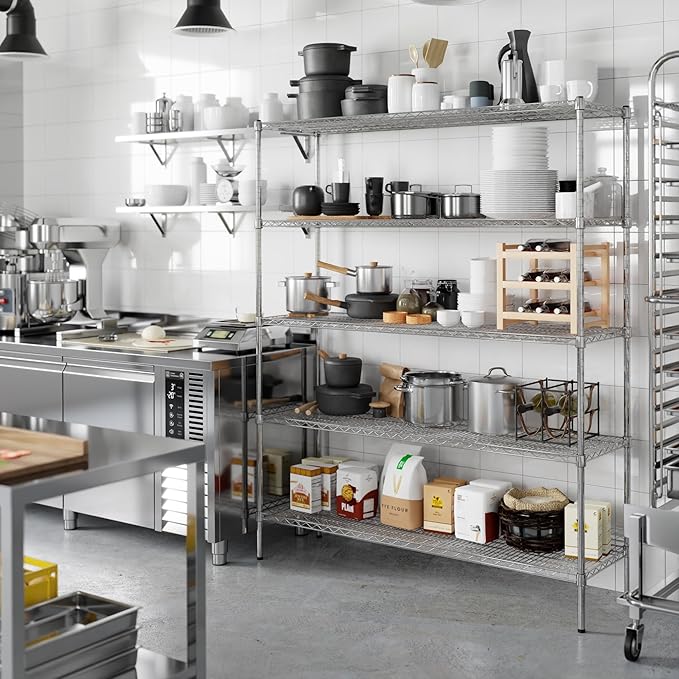 Regal Altair 18" Deep x 60" Wide x 74" Height Wire Shelving Kit | 5-Tier | NSF - Image 6