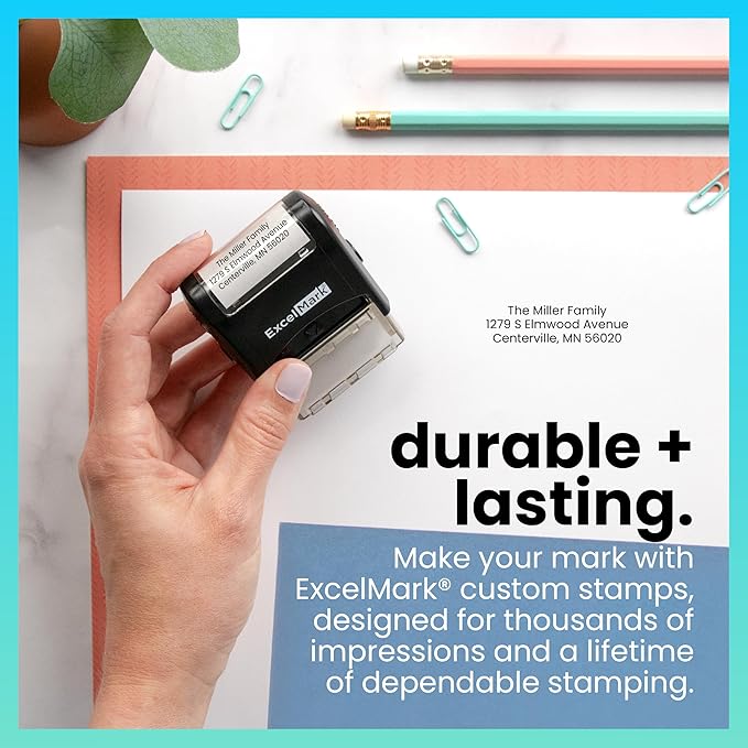 ExcelMark Custom Stamp – Clear & Crisp Impressions – Personalized Self-Inking - Image 4