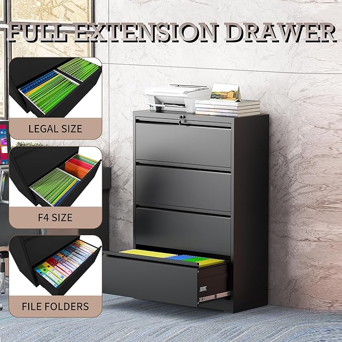 mysteeldepot 4 Drawer Lateral File Cabinet - Image 5