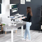 VIVO 42 inch Desk Converter, K Series, Height Adjustable Sit to Stand Riser - Image 9