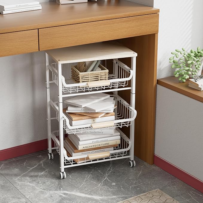 NiuYichee 4-Layer Fruit Basket Kitchen Food Storage Organizer and Storage Rack - Image 3