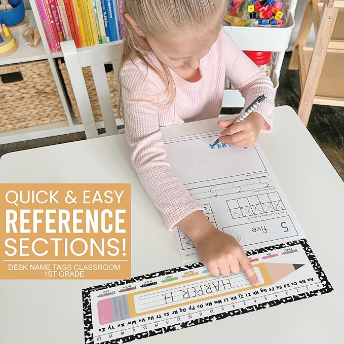 Desk Name Tags for Classroom – 36 Student Name Plates for Classroom Kindergarten - Image 4