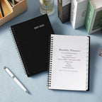 2027-2031 Monthly Planner/Calendar - Jan. 2027 - Dec. 2031, 6.2" x 8.3" | Monthly Planner, 5 Year, Multi Year Calendar 2027-2031 with Twin-Wire Binding, Tabs, Storage Pocket - Black