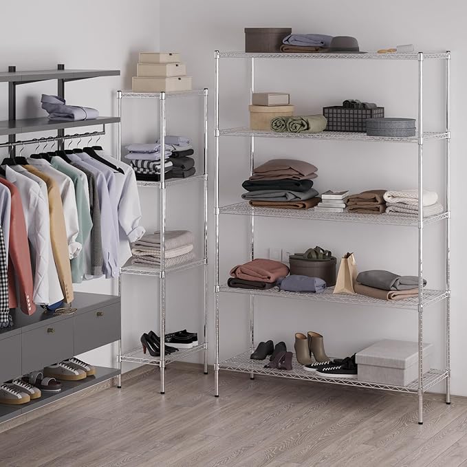 Regal Altair 21" Deep x 54" Wide x 86" Height Wire Shelving Kit | 5-Tier | NSF - Image 5