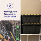 homz durabilt plastic storage bins with lids, 15, package contents
