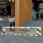 Signs ByLITA Floral Pattern Customized Nameplate | Golden Rose Personalized - Image 4