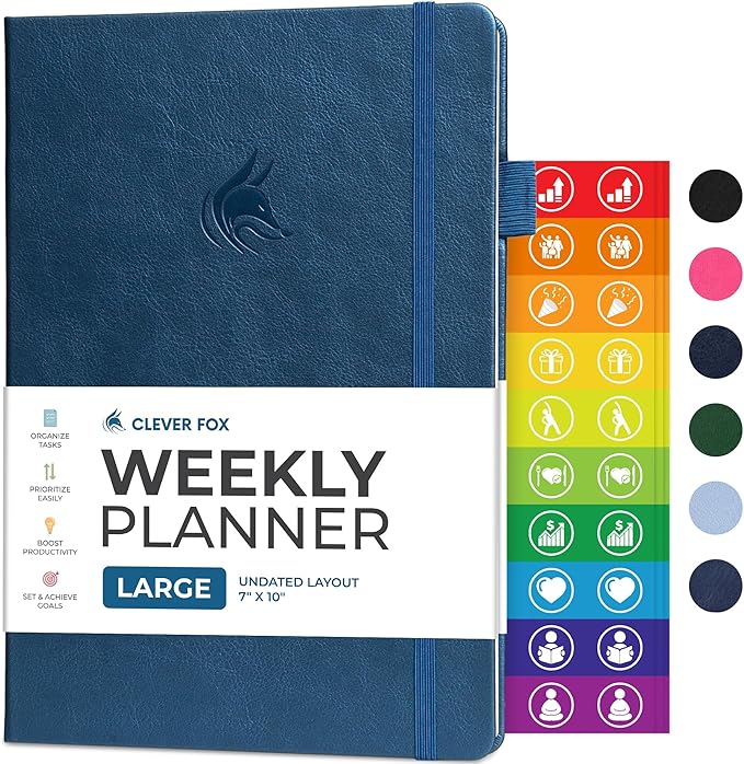 Clever Fox Planner Large – Undated Weekly & Monthly Planner by CleverFox