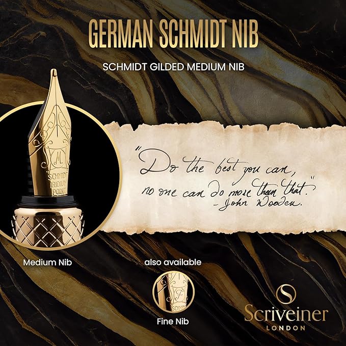 Scriveiner Gold Luxury Fountain Pen - Image 5