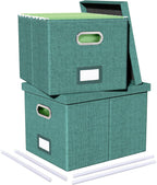 2 Pack File Storage Organizer, Document Organizer, Portable File Box
