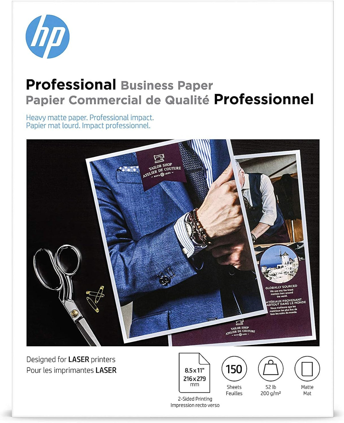 hp professional business paper, matte, 8.5x11 in, 52, main product view