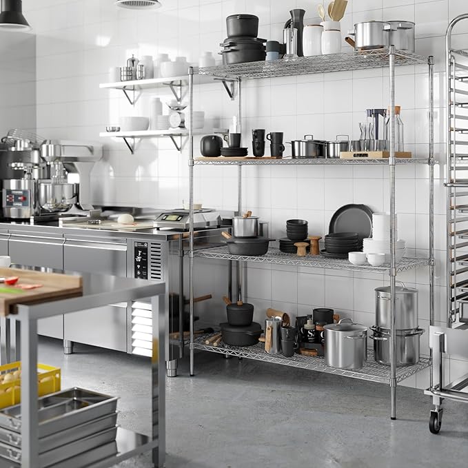 Regal Altair 21" Deep x 54" Wide x 74" Height Wire Shelving Kit | 4-Tier | NSF - Image 2