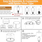 White Texture Lamp Shades Set of 2 Drum Lampshades Replacemnt - Image 8