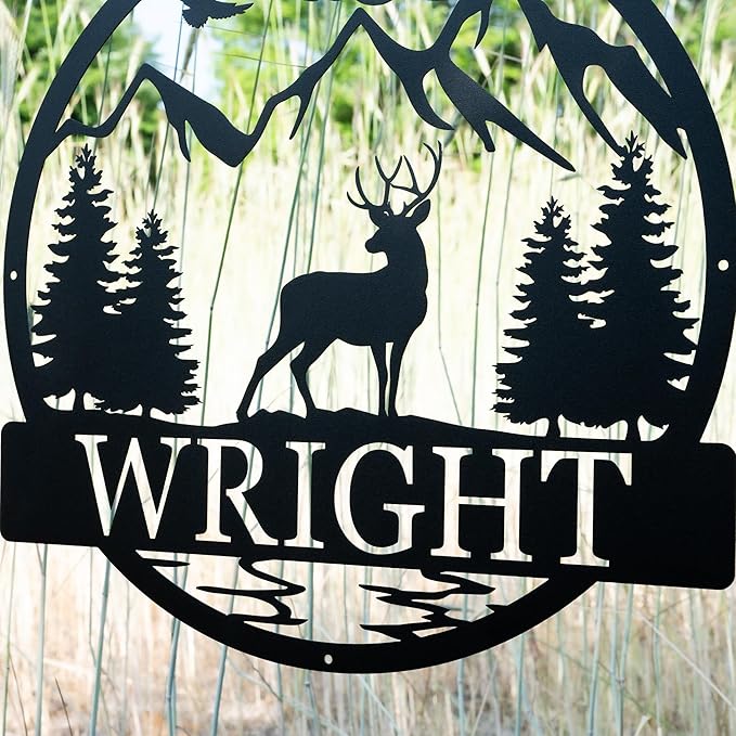 Custom Deer Outdoor Cabin Sign | Mountain Decor | Hunting Gift - Image 3