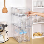 Vtopmart 3 Pack Clear Stackable Storage Drawers, Plastic Drawers - Image 6
