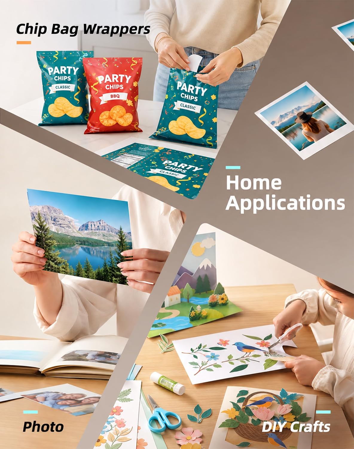 double sided photo paper glossy inkjet 8.5x11 32lb on a desk or shelf