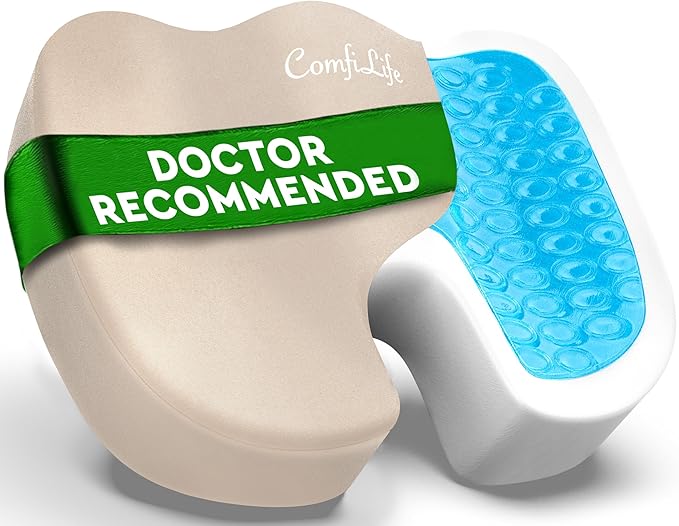 ComfiLife Premium Gel & Memory Foam Seat Cushion – Doctor Recommended Office by ComfiLife