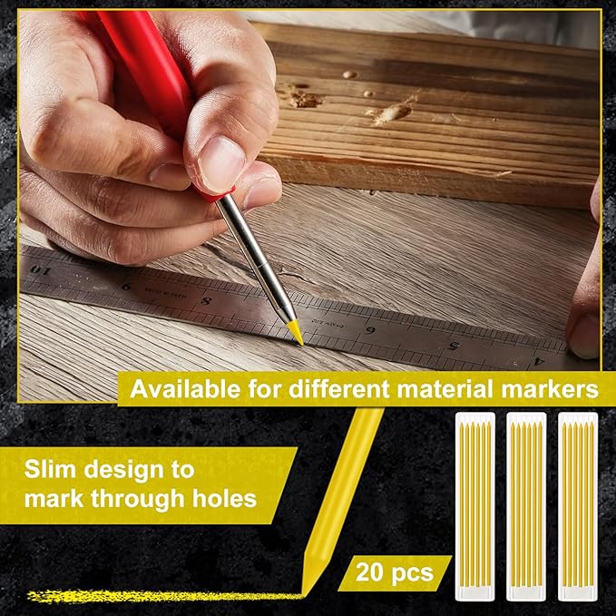 Zhehao 120 Pieces 2.8 mm Carpenter Pencils Lead Refills HB Refill - Image 5