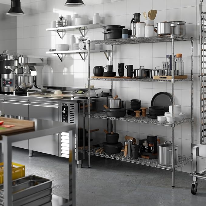 Regal Altair 21" Deep x 48" Wide x 64" Height Wire Shelving Kit | 4-Tier | NSF - Image 5