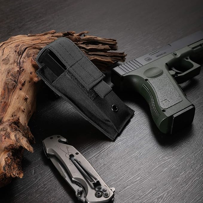 Tactical Single/Double Pistol Mag Pouch Outdoor Molle Open-Top Magazine Pouch - Image 7