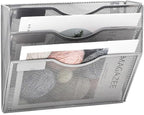 EASEPRES 3 Pocket Mesh Hanging Wall File Organizer, Wall Mounted Mail Paper - Image 4