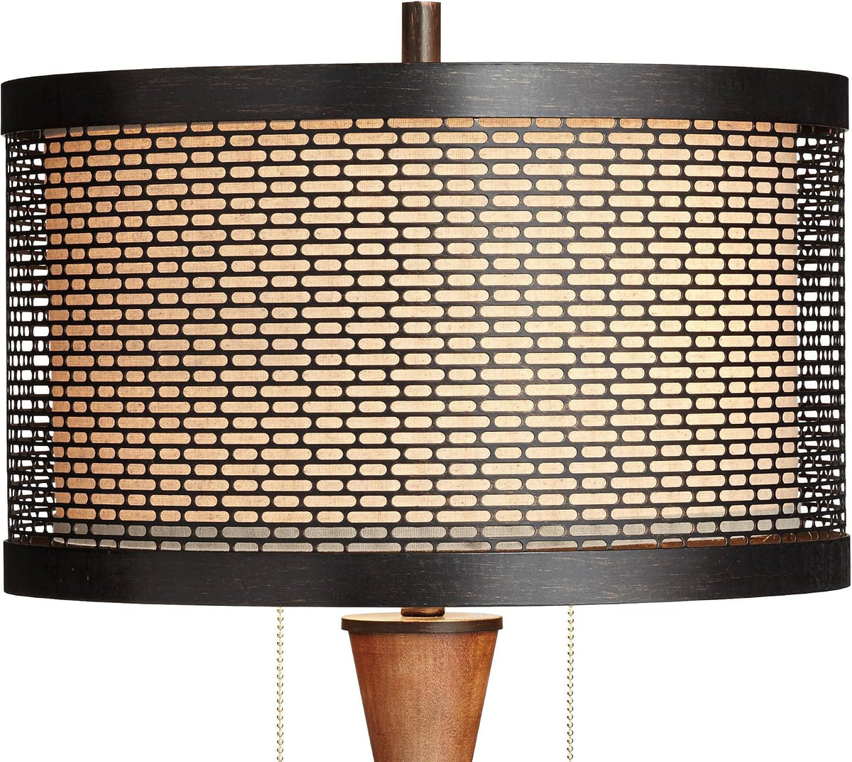 Hunter 29 3/4" Tall Table Lamp Bronze Brown Cherry Wood Modern
