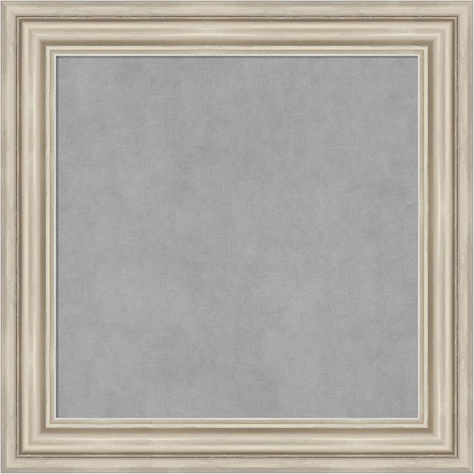 Amanti Art Silver Framed Magnetic Board 26x26 Medium Vision Board by AmantiArt