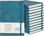 OnMove Notebooks Journal for Women Men 12 Pack Bulk Leather Hardcover by OnMove