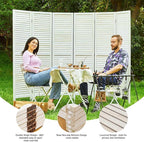 Room Dividers and Folding Privacy Screens, Wood Louvered Separators Divider Wall - Image 2