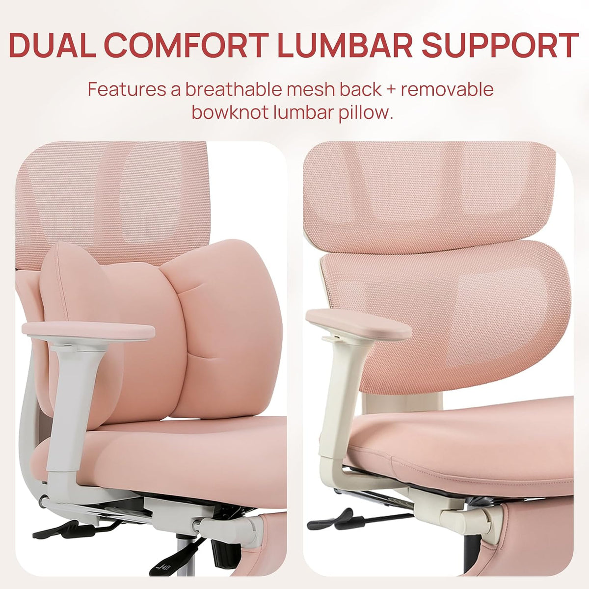 CabLady S1 High Back Ergonomic Mesh Office Chair with Footrest, 300 lbs