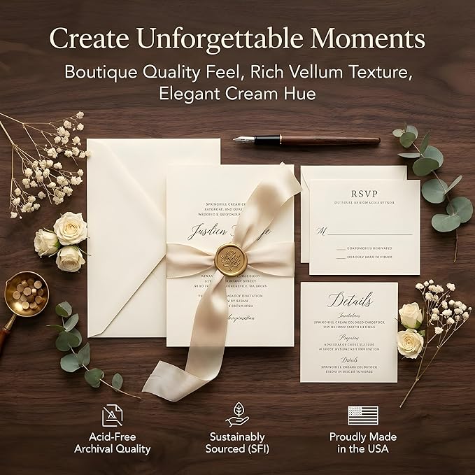 250 Sheets Cream Cardstock 8.5 x 11 Ivory Card Stock 65lb/176gsm Premium Off - Image 7