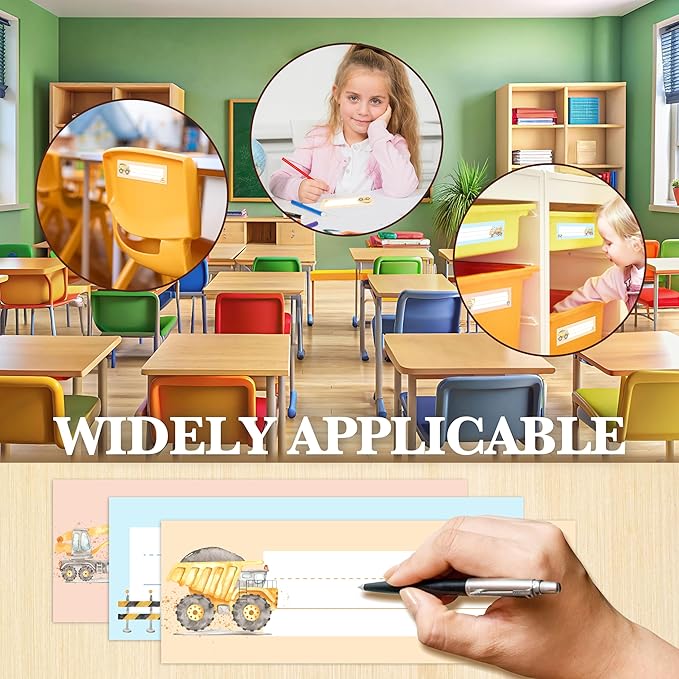 Name Tags for Desks, Construction Truck Theme Students Name Plates, Locker Name - Image 4
