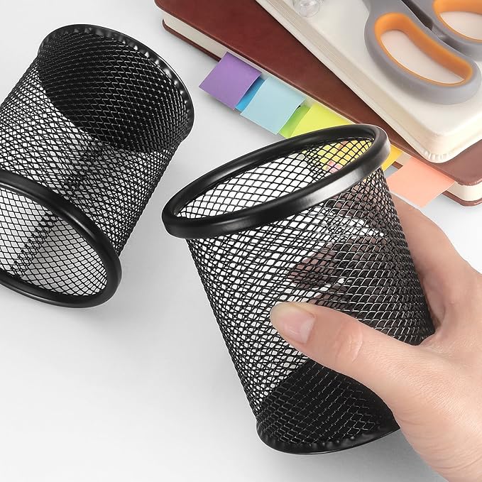 Tamaki Pen Holder Cup for Desk, Wire Mesh Pencil Cup Holder for Desk Office Pen - Image 6
