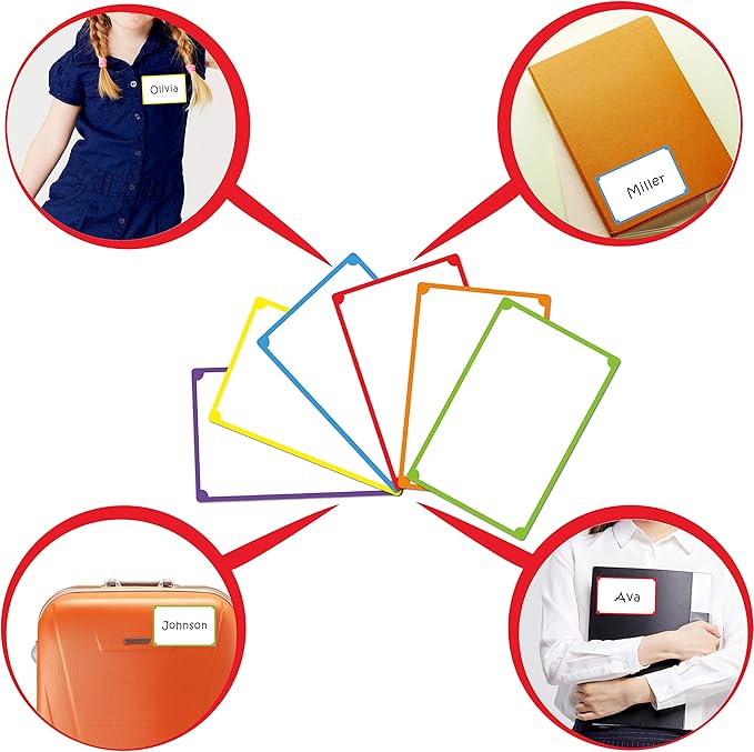 300pcs 6 Colors Plain Name tag Labels - Image 4