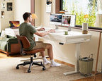 OffiGo L Shaped Electric Standing Desk - Image 9