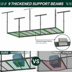 3x6 ft overhead garage storage rack,450lbs weight capacity, close-up detail