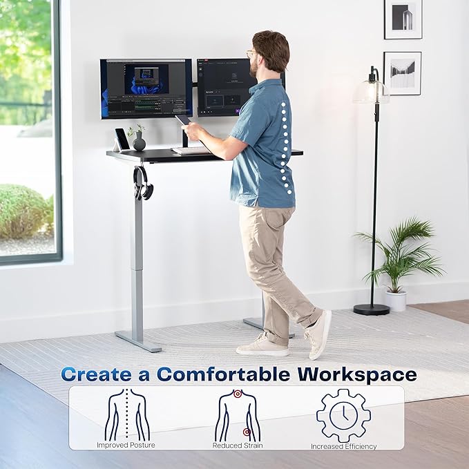 VIVO Electric 43 x 24 in Standing Desk, Memory Height Adjustment, 1B Series - Image 4